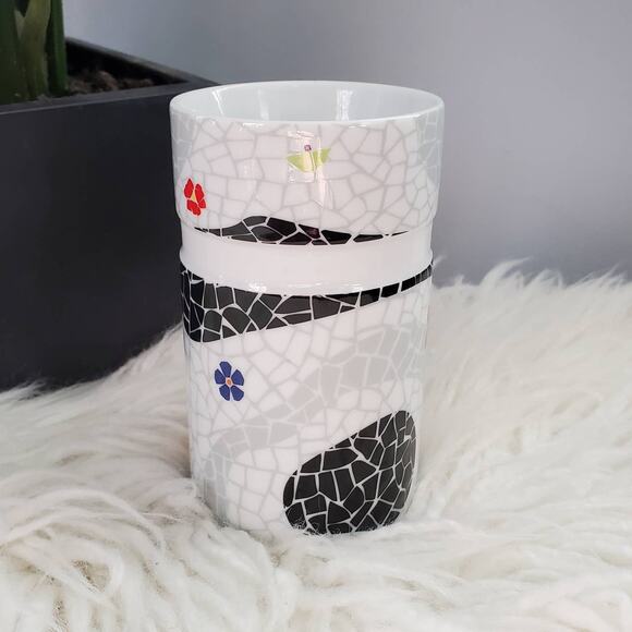 Pao Double Wall Mosaic Themed Ceramic Cup - Picture 3 of 6